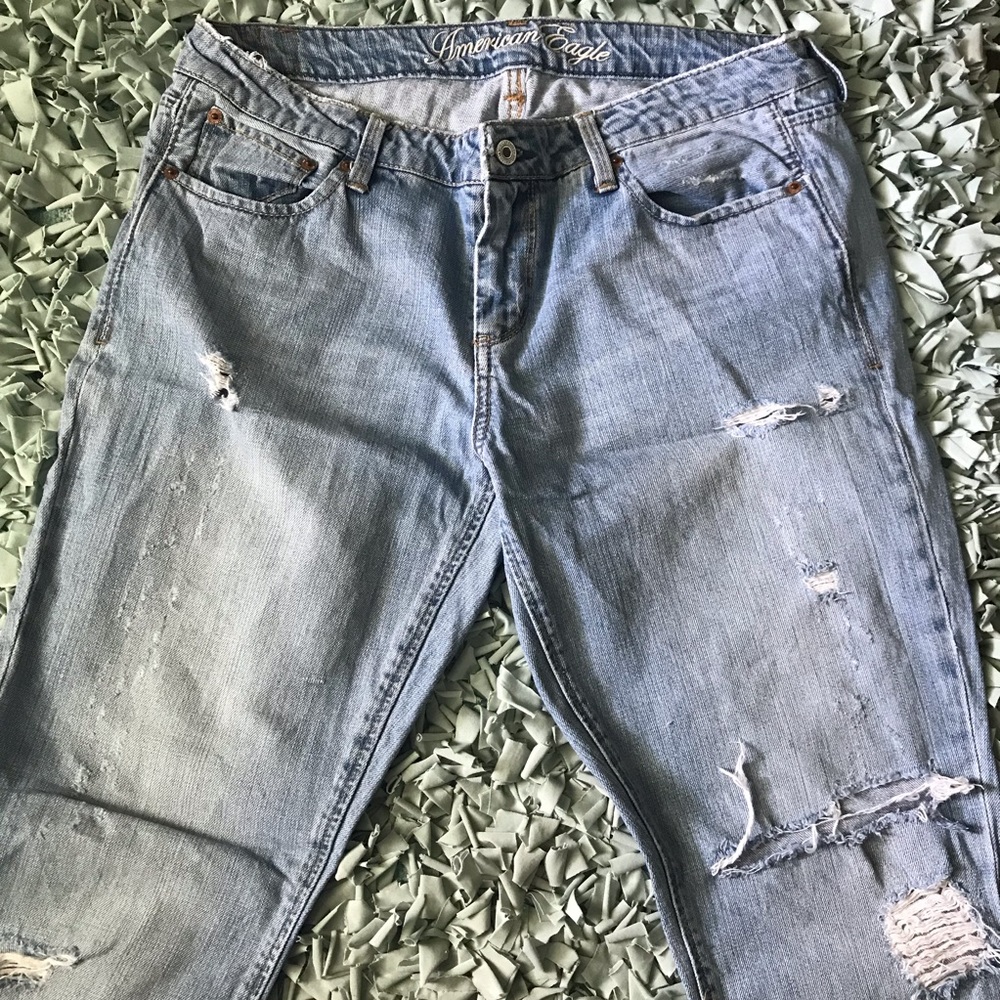 American Eagle Distressed Flared Jeans